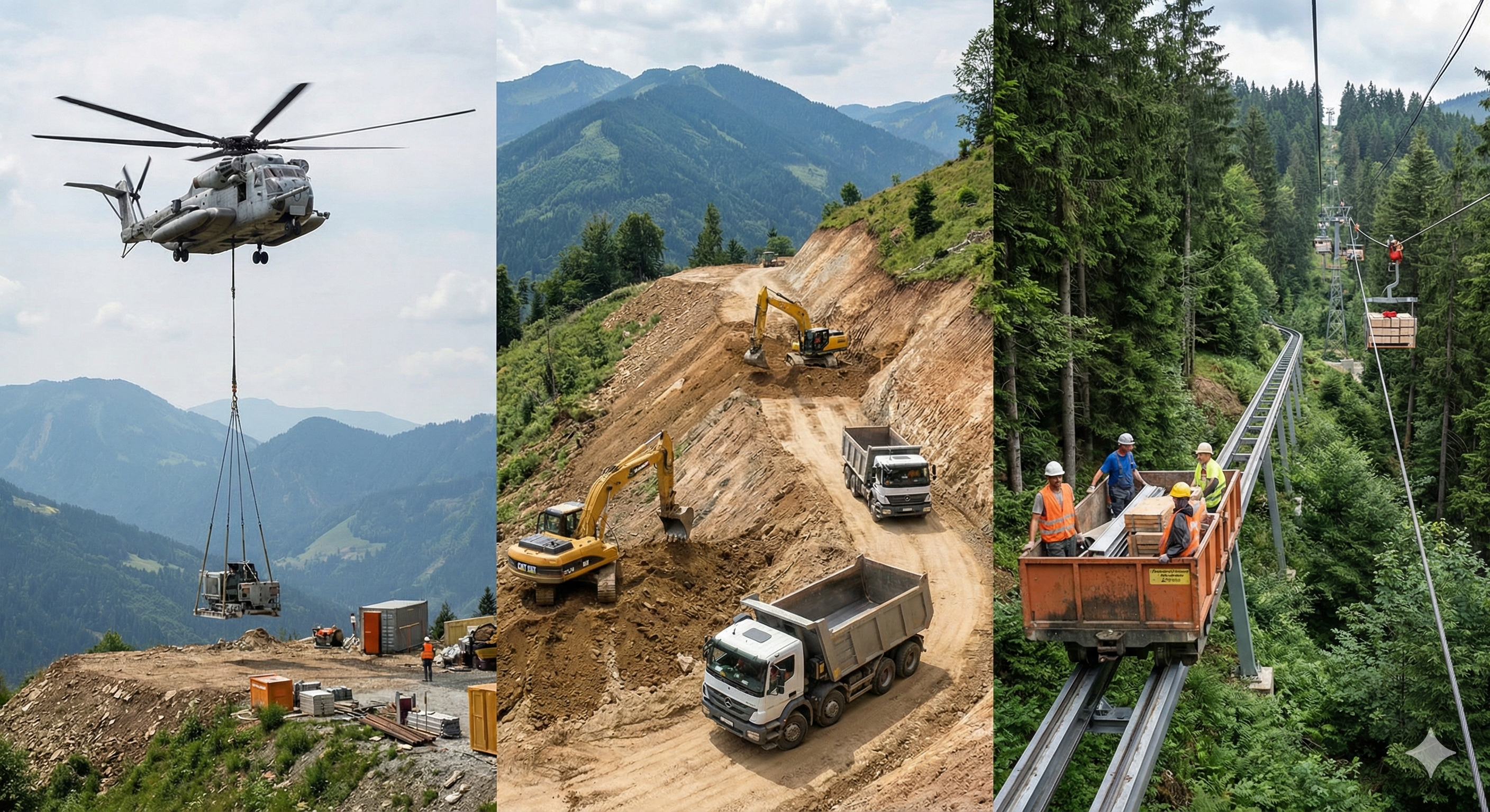 作業服を着た高沢組のスタッフがタブレットでドローンを操作している様子